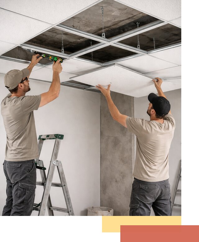 Монтаж потолка Армстронг под ключ в Раменском