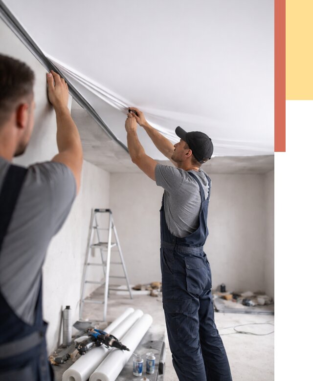 Монтаж матового натяжного потолка в Раменском от 4563 руб./м² — быстро и недорого | ОТДЕЛОЧНИК-Рмн