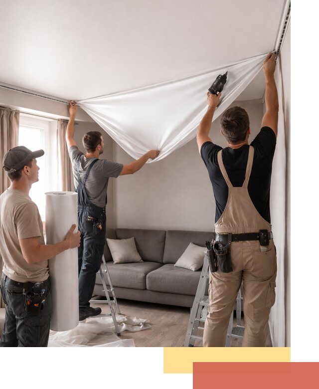 Монтаж сатинового натяжного потолка в Раменском качественно и быстро