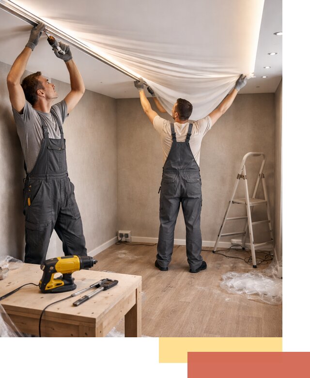 Монтаж натяжного потолка с подсветкой в Раменском цена и сроки