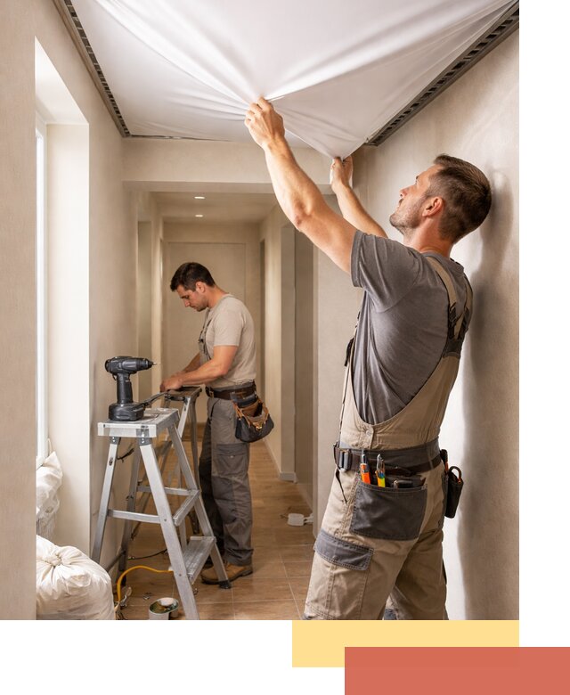 Монтаж натяжного потолка в прихожей в Раменском