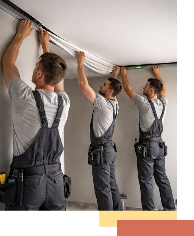 Теневые натяжные потолки в Раменском: монтаж и отделка быстро и качественно