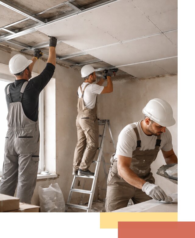 Одноуровневый потолок из гипсокартона в Раменском — монтаж и отделка