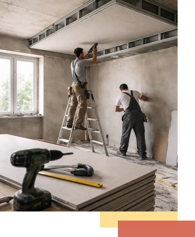 Двухуровневый потолок из гипсокартона в Раменском