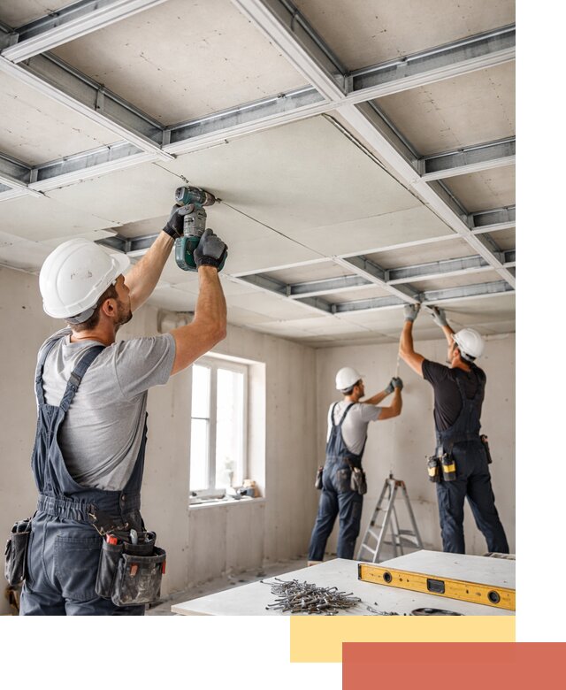 Кессонный потолок из гипсокартона под ключ в Раменском