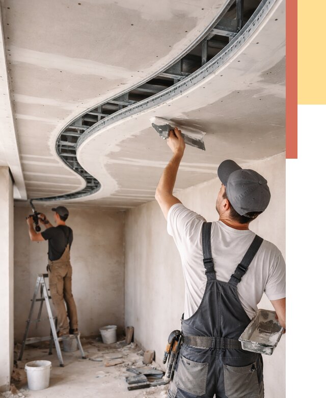 Криволинейный потолок из гипсокартона в Раменском от 2129 руб./м2 | ОТДЕЛОЧНИК-Рмн