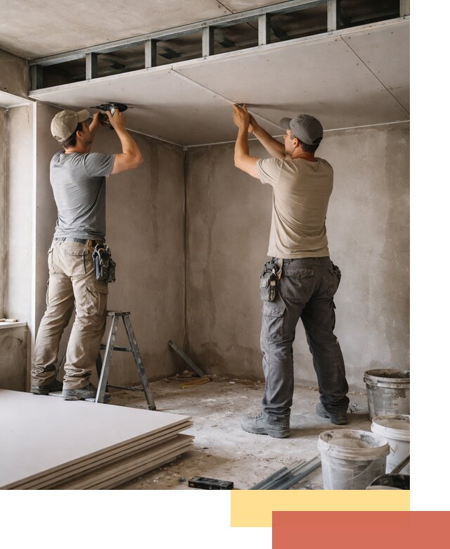 Короб из гипсокартона на потолке под ключ в Раменском