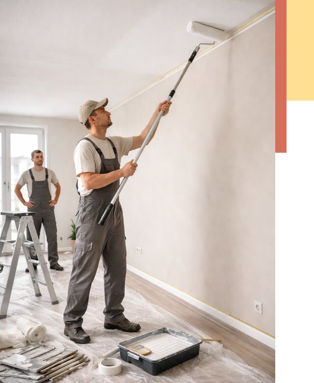 Покраска потолка из гипсокартона в Раменском от 4563 руб./м2 — услуги под ключ | ОТДЕЛОЧНИК-Рмн