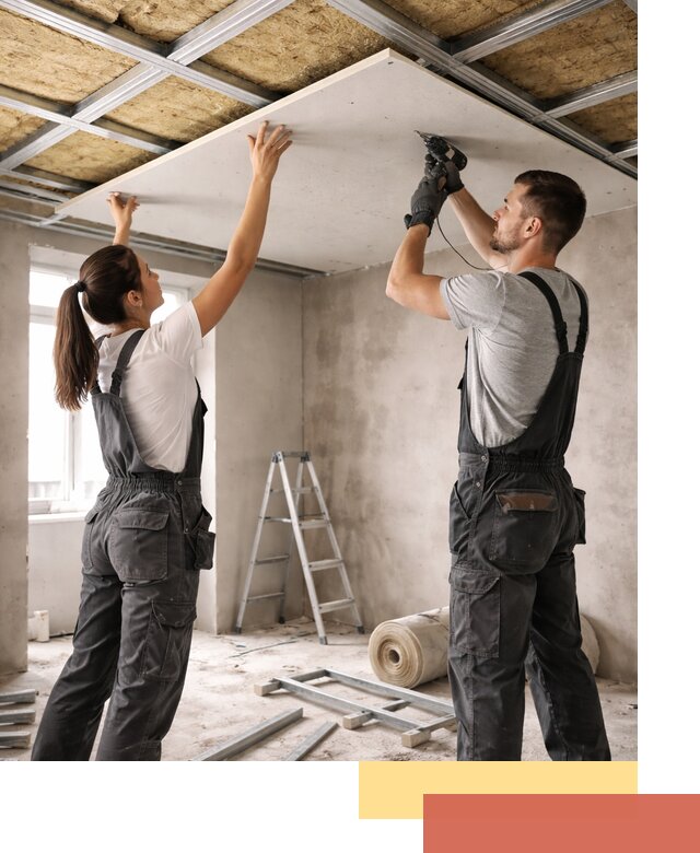 Звукоизоляция потолка из ГКЛ в Раменском профессионально и надежно