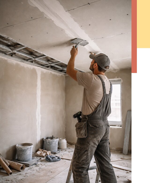 Ремонт потолка из гипсокартона в Раменском от 659 руб./м² — быстро и недорого | ОТДЕЛОЧНИК-Рмн