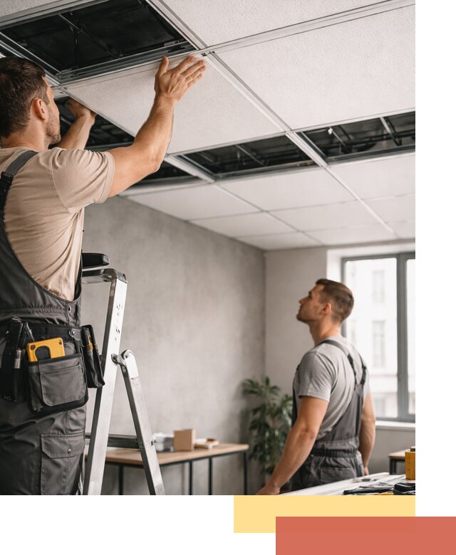 Монтаж потолочной плитки в Раменском качественно и в срок