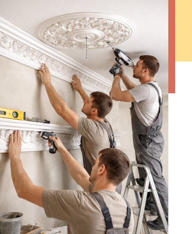 Монтаж лепнины на потолок в Раменском от 3244 руб. быстро и недорого | ОТДЕЛОЧНИК-Рмн