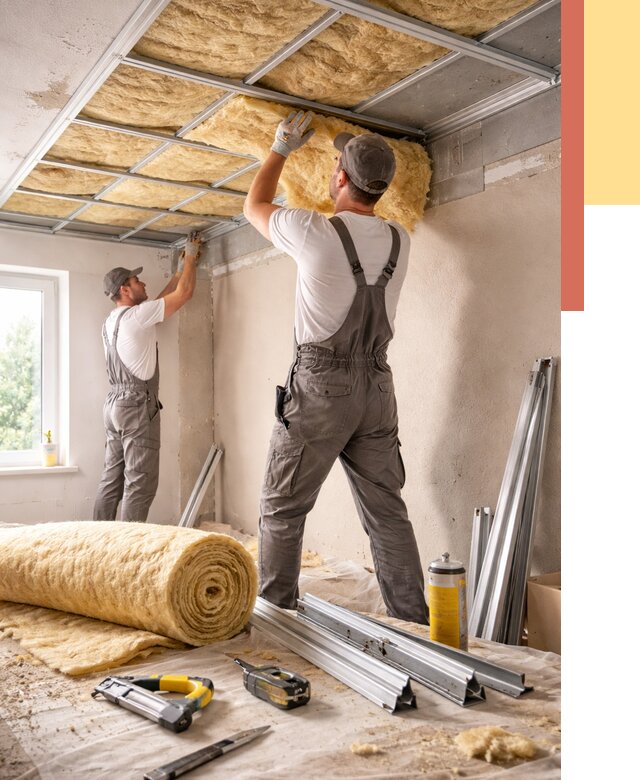 Утепление потолка в Раменском от 7300 руб/м2 — недорого, быстро, под ключ | ОТДЕЛОЧНИК-Рмн