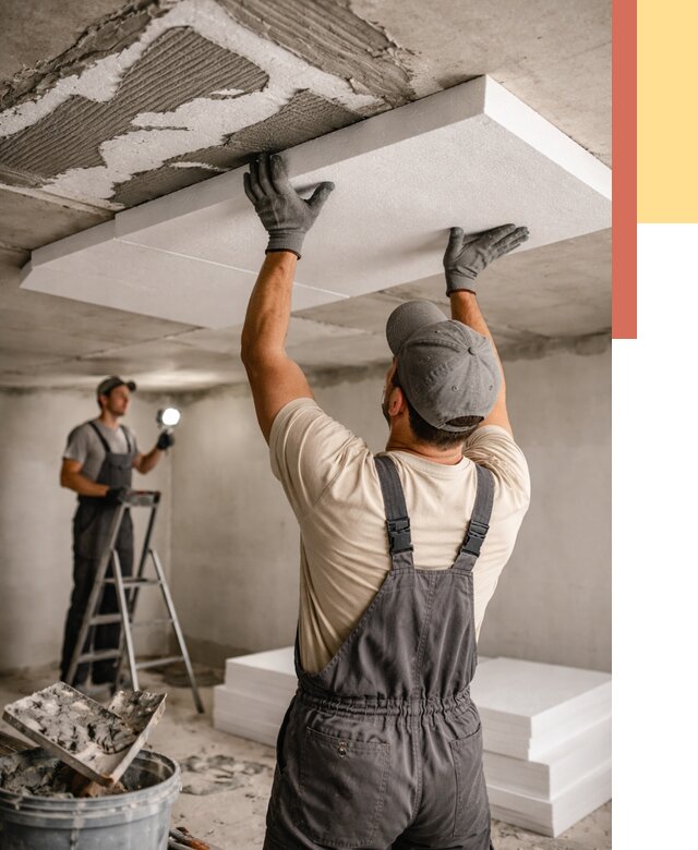 Утепление потолка пенопластом в Раменском от 4563 руб/м2 — недорого и быстро | ОТДЕЛОЧНИК-Рмн